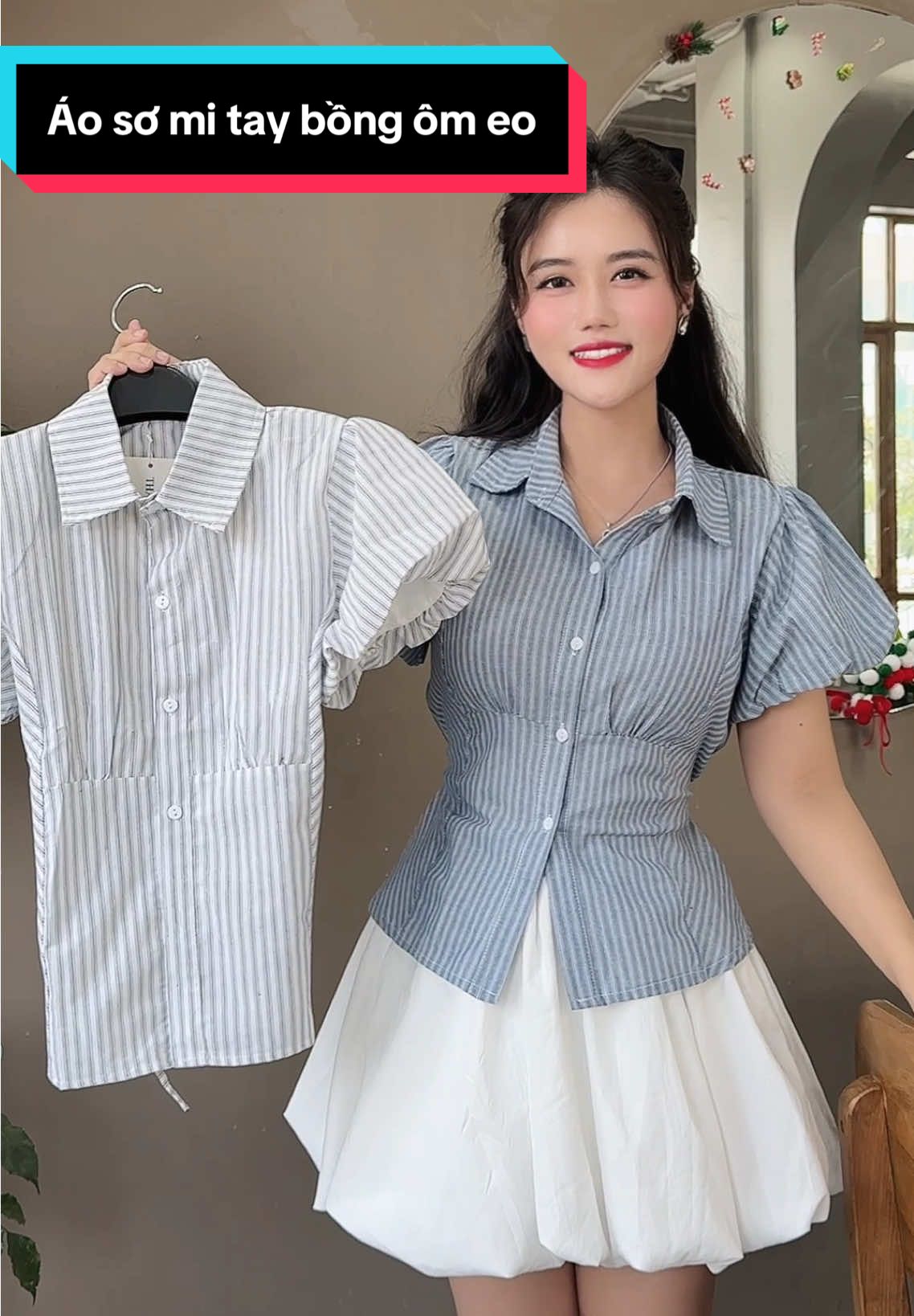 Áo sơ mi tay bồng ôm eo cinh xắn tiểu thư #aosominu #aosomike #aotaybong #aoombody #aosomidep #thoitrang #fashion #fypシ゚ #xuhuongtiktok #trending #viral #hienhoidieu 