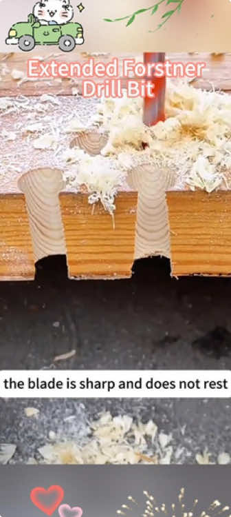 Precision drilling made easy with Forstner bit set!#WoodworkingTools#DrillBits#HexShank#ToolUpgradge#WoodCrafting