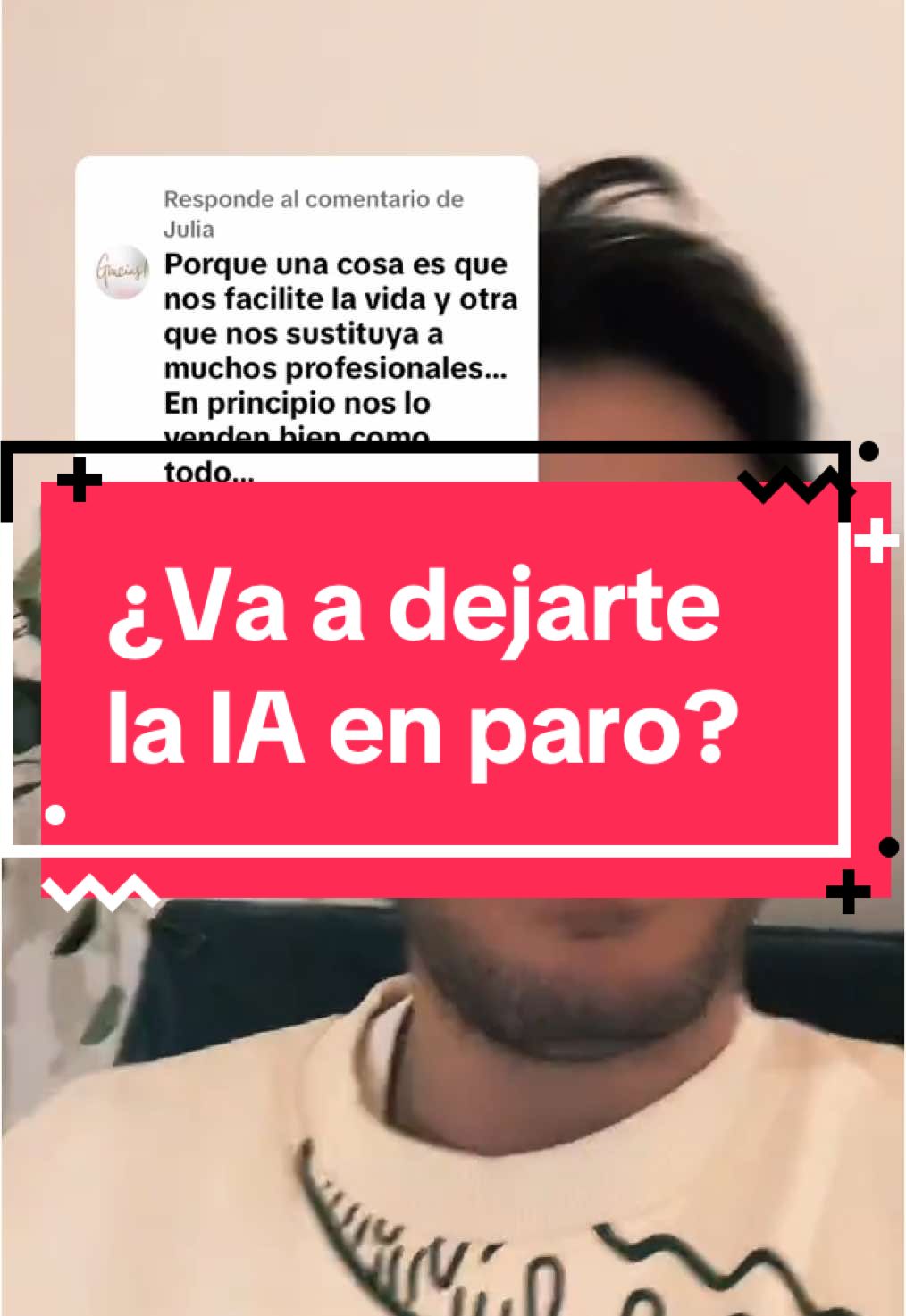 Respuesta a @Julia ¿va a dejarte la IA en paro o sin empresa?? 👇 #IA #negocios #pymes #crisis #desempleo 
