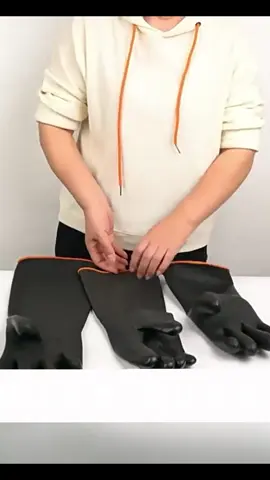 Chemical heavy duty rubber gloves#heavyduty #protective safely work #gloves 