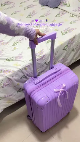 Got my new purple luggage in 2O iinch 💜🪻 #luggagebag #luggagesuitcase #luggagerecommendation 