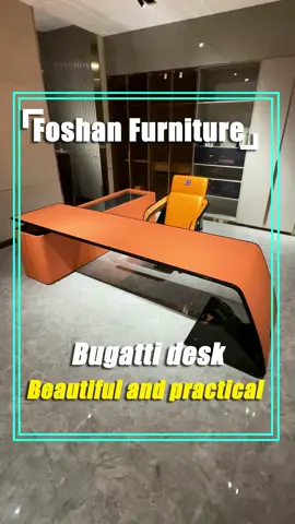 This is a Bugatti desk that every boss must have. It is made of carbon fiber and wrapped in saddle leather, which is beautiful and practical.#renovated #furniture #desk