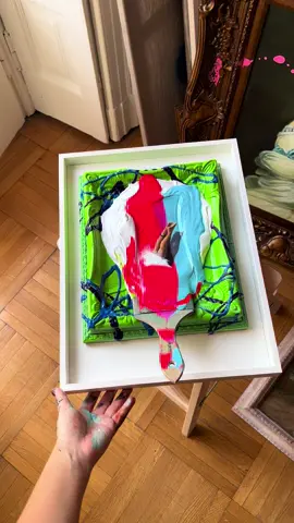 🌈❤️‍🔥pretending it’s not Monday!#rainbowvibes #happy #artwork #modernart #modernartist #artcollector #thickpaint #artdaily_viral #swimmer #coloufulartworks 