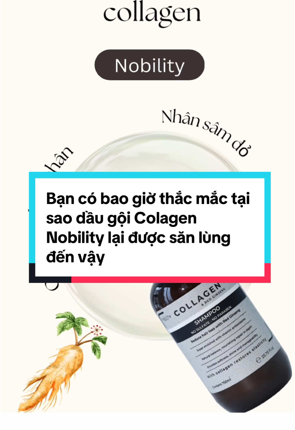 Bạn có bao giờ thắc mắc tại sao dầu gội Colagen Nobility lại được săn lùng đến vậy, dù chỉ mới nhìn lướt qua đã thấy “khác biệt. #CollagenNobility #daugoisieumuotnobility #Nobility #xuhuongtiktok2025 