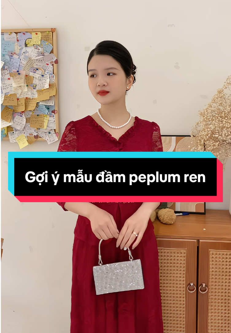 T467 mẫu đầm ren peplum dành tặng mẹ 🥰 #damxinhthietke #damxoe ##peplum #damtangme #T467 