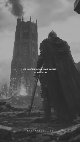 Ofcourse I can do it alone.  #motivation #discipline #motivationalquotes #fyp #stoicism #warrior #mindset #wisdom #stoic 