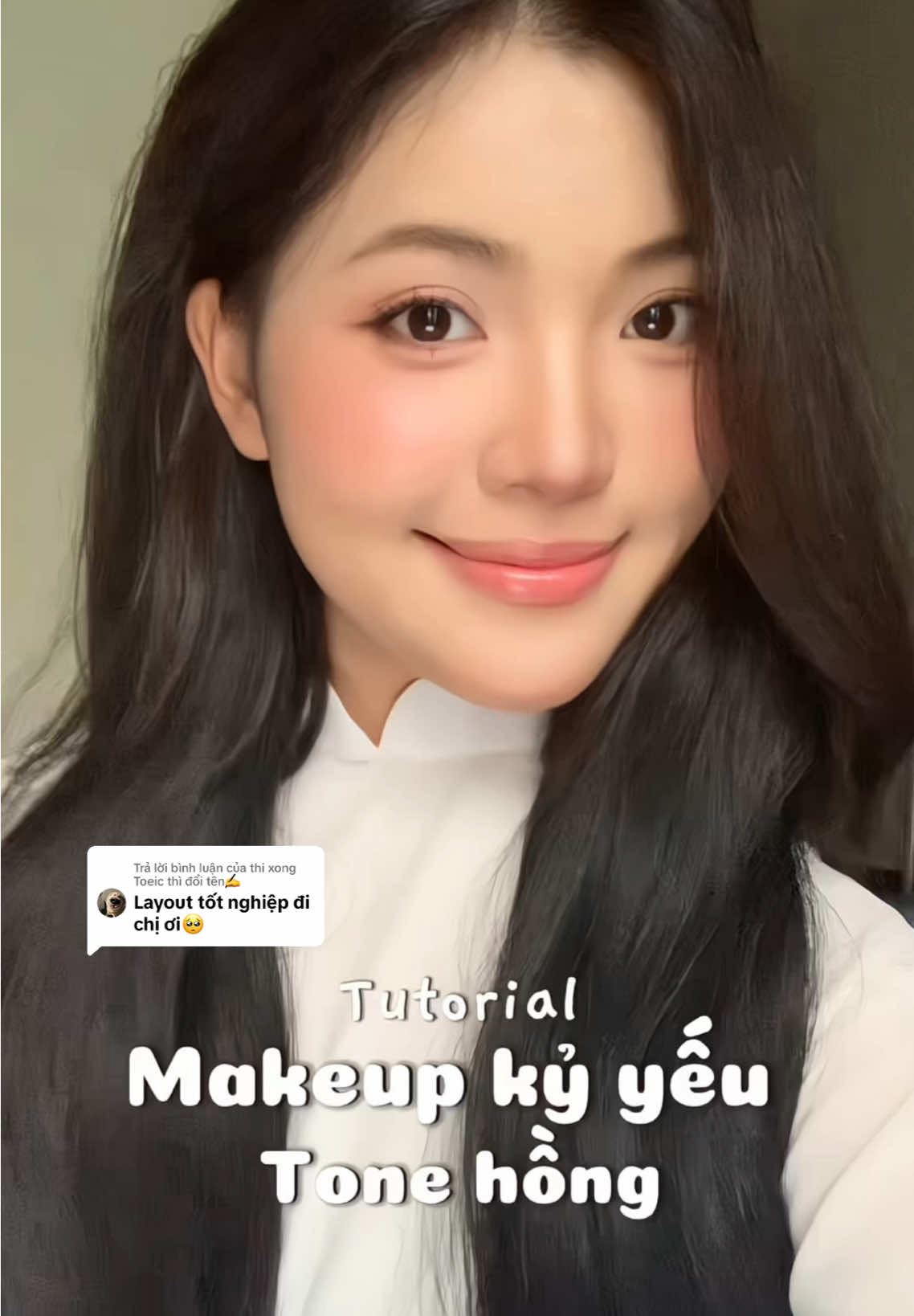Trả lời @thi xong Toeic thì đổi tên✍️ Makeup Kỷ Yếu 💁🏻‍♀️ tone hồng #thuchiendaily #thuchienne #fyp #kyyeu #makeup #tutorial 