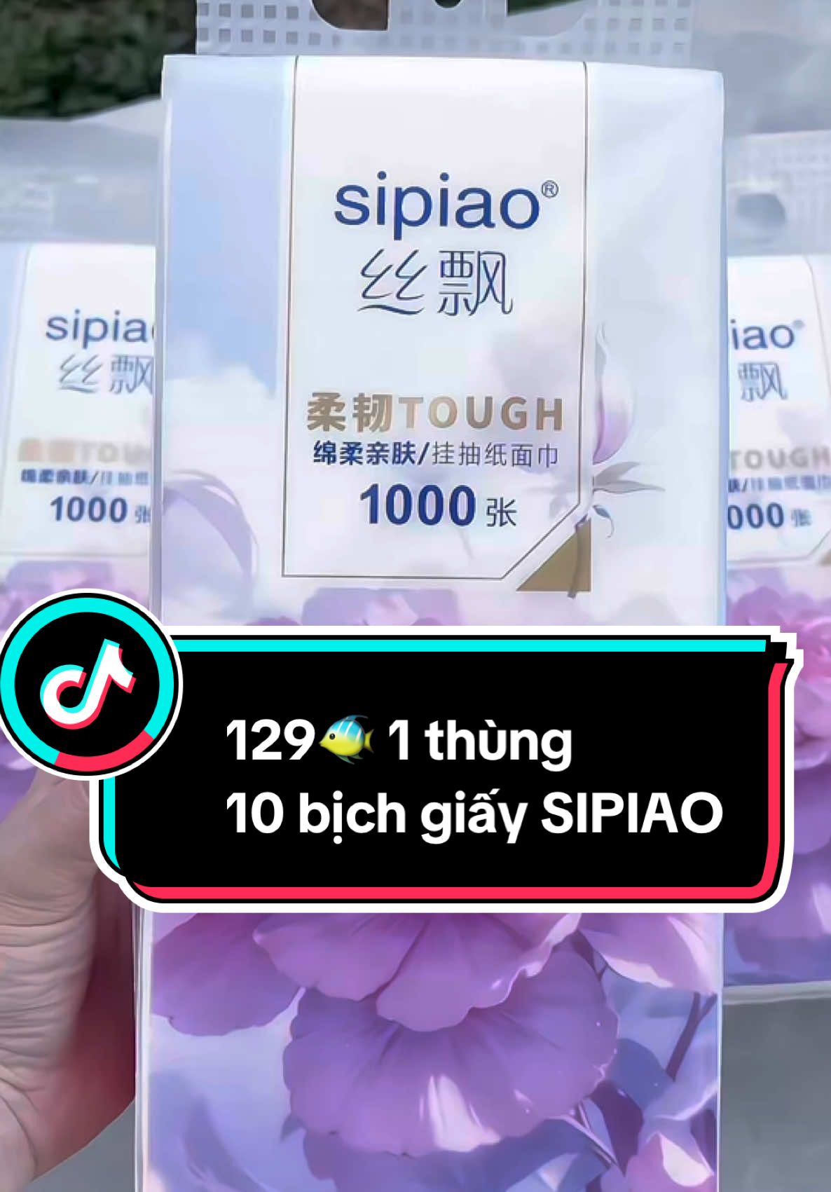 Thùng 10 Bịch Giấy Treo Đa Năng SIPIAO Hoa Mẫu Đơn, Khăn Rút Treo tường 5 Lớp mỗi bịch 1000 Tờ ( Mẫu Mới Hót )##xuhuong##mebimsua##trend##viralvideo##giaysipiao