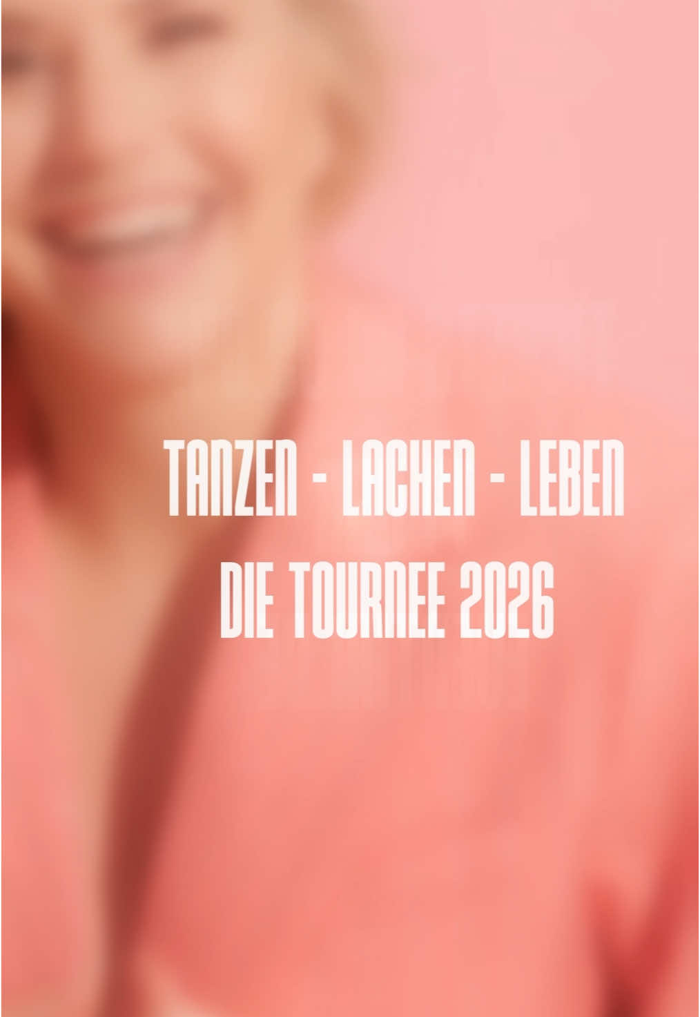 Ich bin so glücklich, euch endlich sagen zu können: Ich gehe 2026 wieder auf große Tour! 💖 Ich werde nie aufhören zu „Tanzen – Lachen – Leben“ – das perfekte Motto für 23 unvergessliche Konzerte in Deutschland, Österreich und der Schweiz! 🎶✨ Lasst uns gemeinsam magische Abende voller Musik, Freude und Glück erleben.   Hier sind alle Termine: 19.09.2026 – Wetzlar, Buderus Arena 25.09.2026 – Frankfurt, Jahrhunderthalle 26.09.2026 – Stuttgart, Porsche Arena 01.10.2026 – Bielefeld, Stadthalle 02.10.2026 – Erfurt, Messe 03.10.2026 – Oberhausen, Rudolf Weber-Arena 04.10.2026 – Kiel, Wunderino Arena 06.10.2026 – Hannover, Swiss Life Hall 07.10.2026 – Rostock, Stadthalle 09.10.2026 – Mannheim, SAP Arena 10.10.2026 – Zürich, Hallenstadion 16.10.2026 – Dresden, Messe 17.10.2026 – Leipzig, QI Arena 18.10.2026 – Düsseldorf, Mitsubishi Electric Halle 22.10.2026 – Nürnberg, KIA Metropol Arena 23.10.2026 – Magdeburg, GETEC Arena 24.10.2026 – Berlin, Uber Arena 25.10.2026 – Hamburg, Barclays Arena 30.10.2026 – Trier, SWT Arena 31.10.2026 – Kempten, bigBOX 12.11.2026 – Zwickau, Stadthalle 13.11.2026 – München, BMW Park 14.11.2026 – Wien, Stadthalle D   🎟️ Tickets gibt’s ab dem 9.04.2025, 10 Uhr, exklusiv bei Eventim! 🎟️ Tickets gibt’s ab dem 9.04.2025, 10 Uhr, exklusiv bei Eventim! #NewMusic #tournee #tanzenlachenleben @Semmel Concerts 
