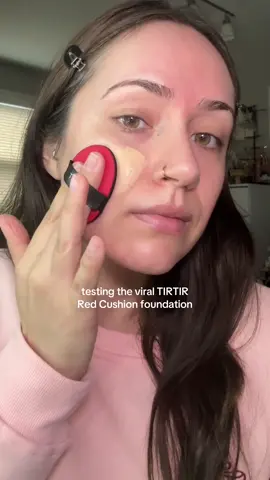 Better late than never testing the viral @TIRTIR Inc. Red Cushion 😅 I love the satin and lightweight finish!  #tirtir #cushionfoundation #koreanbeauty #makeup #tirtircushion 