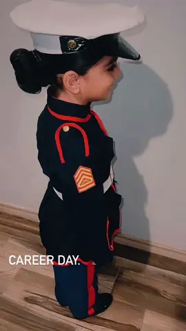 Career day for my sweet girl. She wants to be a United States marine just like her Tia. ❤️🇺🇸  #usmc #careerdaycostumes #semperfi 