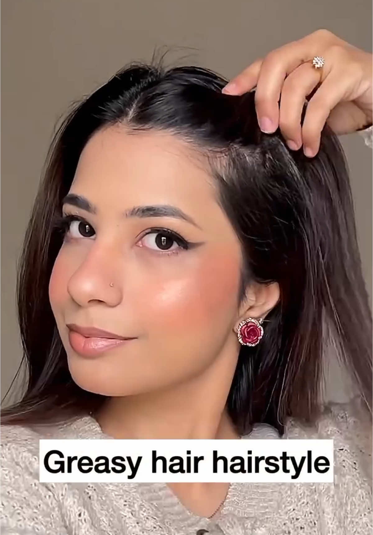 Greasy Hair Hairstyle ♥️ #fyp #foryou #foryoupage 