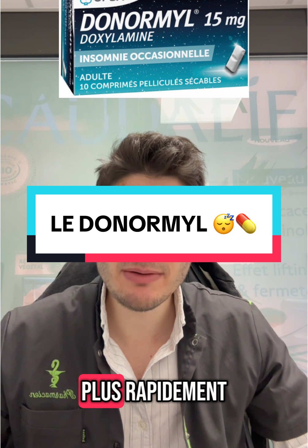 😴 Tu galères à t’endormir ? Avant de prendre du Donormyl, écoute ça ! 💤💊 #donormyl #sommeil #pharmacie #insomnie #médecin#Adoteumhabitinho #CapCut 