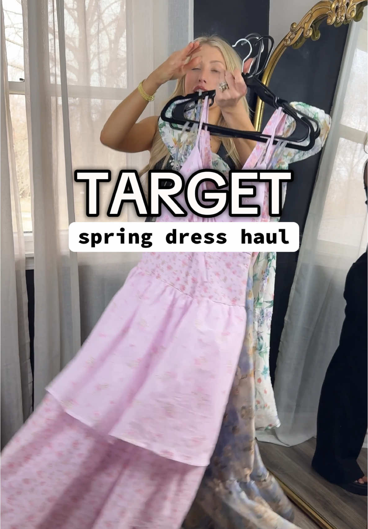 Target dresses are ON SALE right now too! #targethaul #targetstyle #targetfinds #targetfashion #targetclothes #springfashion #dresshaul 