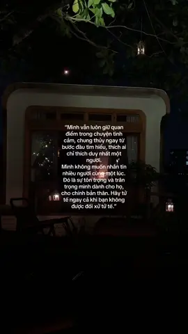 Mình vẫn luôn giữ quan điểm trong Chuyện tình cảm, chung thủy ngay từ bước đầu tìm hiểu, thích ai chỉ thích duy nhất một người. Mình không muốn nhắn tin nhiều người cùng một lúc. Đó là sự tôn trọng và trân trọng mình dành cho họ, cho chính bản thân. Hãy tử tế ngay cả khi bạn không được đối xử tử tế.#fyp #viral #tâmtrạng #tình_yêu 