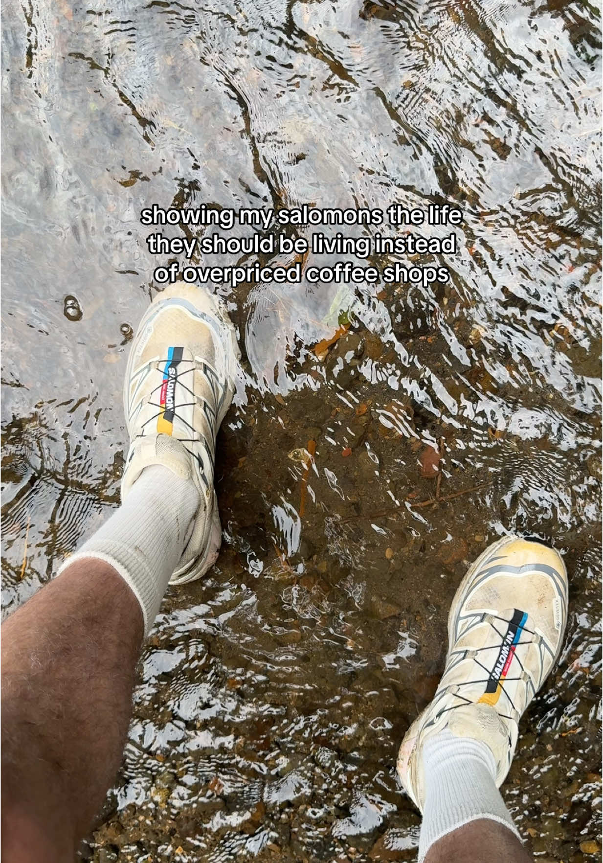 Getting wet! #salomon #goretex #salomonxt6 