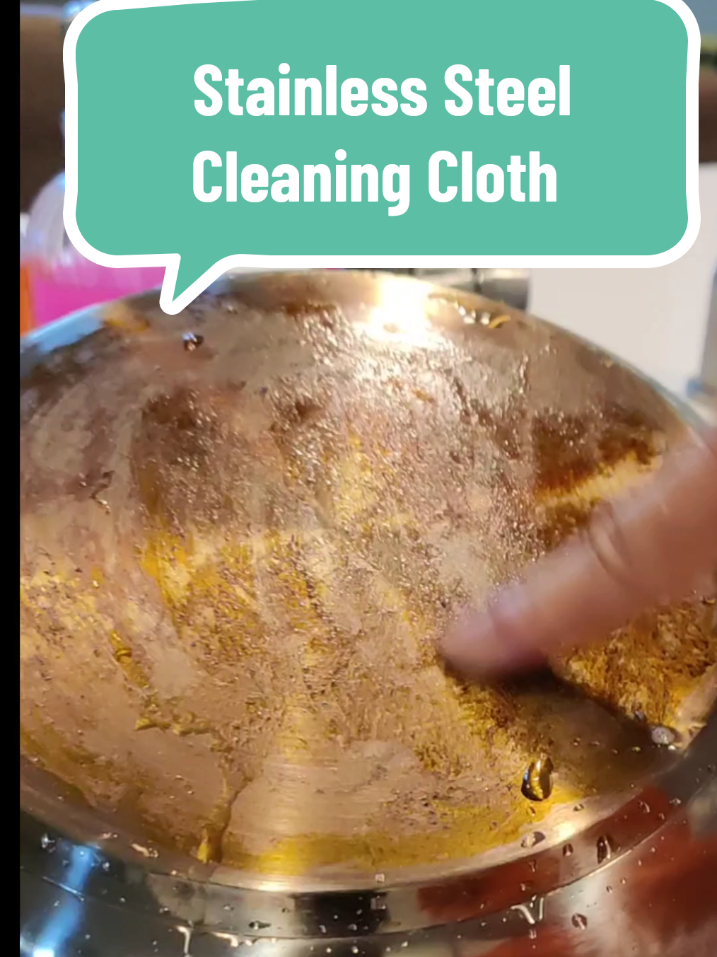 stainless steel cleaning cloth work like magic. #stainlesssteel #cleaningcloth #wire #cleandishes #10pcs #viralproduct 