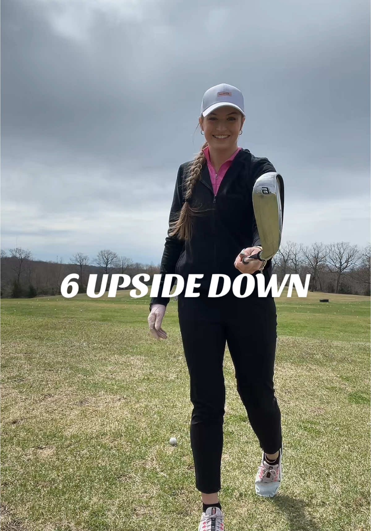 6 upside down is a 9 ironnnnnn 🏌️‍♀️  #learningtogolf #golf #beginnergolfer #drivingrange #golfrange #womaningolf #rangesession #cobragolf #golfjourney #finance #golfoutfit