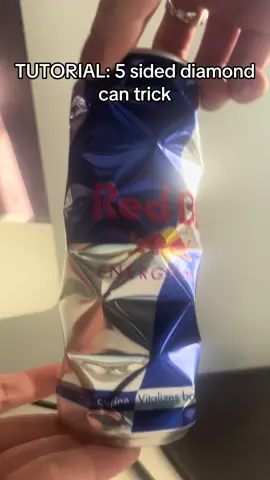 5 sided diamond can tutorial for redbull cans  #redbull #tutorial #tut #fyp #foryoupage #diamond #can #trick #monster #viral 