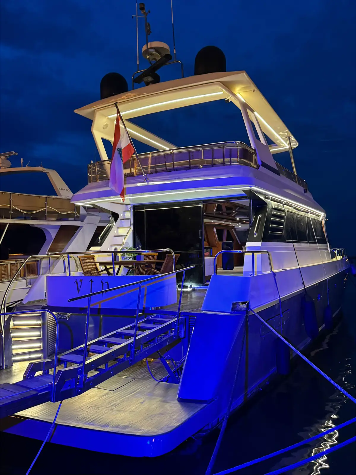 The largest yacht available for charter at 80 feet of pure luxury. With 3 spacious bedrooms, 3 elegant bathrooms, a stunning living room, and an impressive upper deck with the largest tanning area, VIP redefines extravagance on the water. Experience the ultimate getaway. #boatalonglebanon #summervibes☀️ #Summer #Lifestyle #luxury #luxurious #yacht #beach #sea #fun #boatrental #rental #fyp #vip 