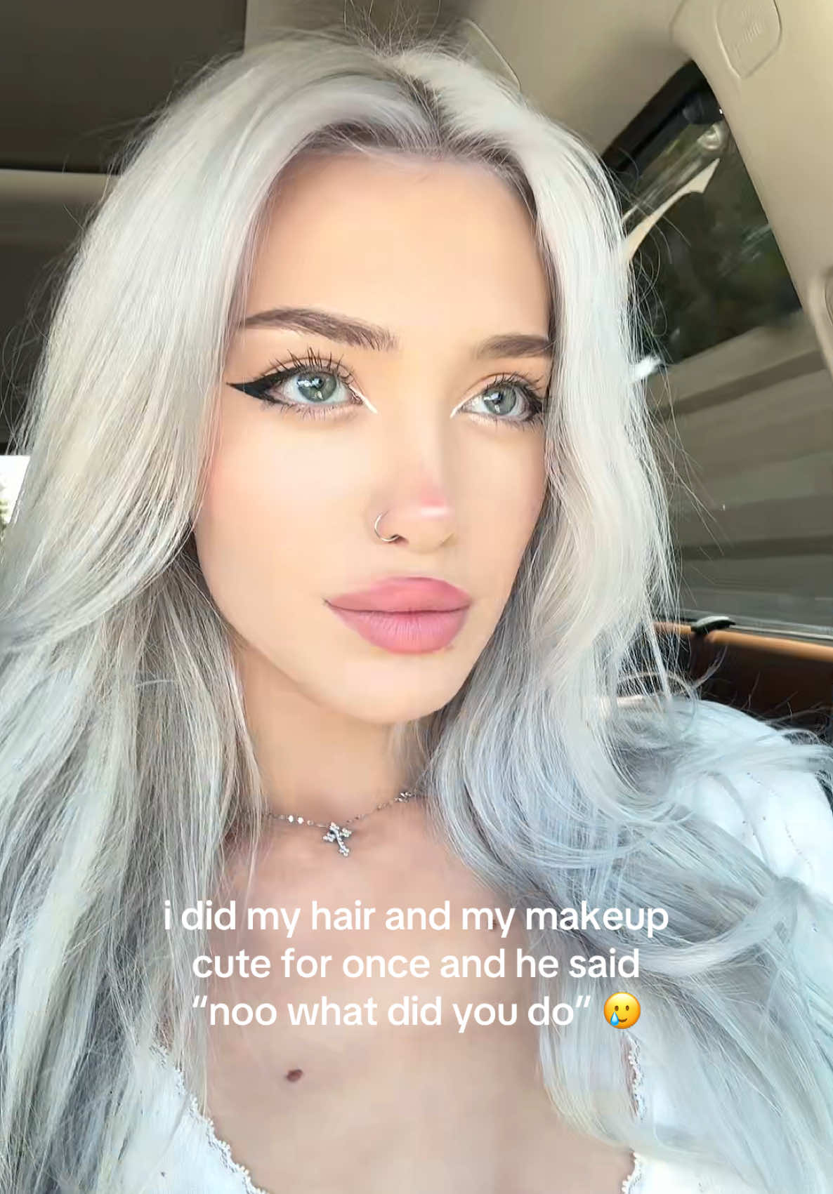 he doesnt like the hair but i do:(((