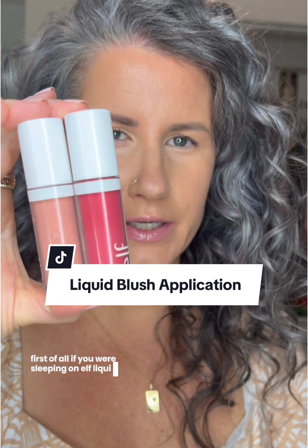 @elfcosmetics liquid blushes ☁️🎀✨ #naturalmakeup #blushhack #makeuptip #maturingmakeup 