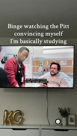 My favorite show that I gaslight myself into thinking doubles as studying #studytok #thepitt #medicine #nursingstudent #nursinghumor #bingewatching 