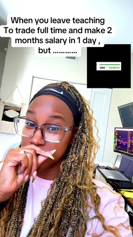 What a day ! Glad to be to able to experience days like these with my husband and friends in the Boss up Academy ! As an elementary school teacher never in my wildest dreams would I believe this is my life ! If you want to trade with us live see my screen and I actually teach you how to trade click the link in my bio  😊 #options #optionstrading #tradetok 