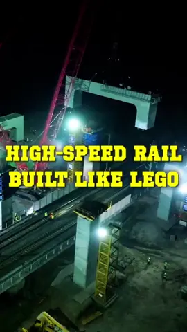 Build high-speed rail like LEGO! In China's Three Gorges Reservoir area, a 165.8-ton steel beam was installed with massive machinery in just 5 hours! #ChinaSpeed