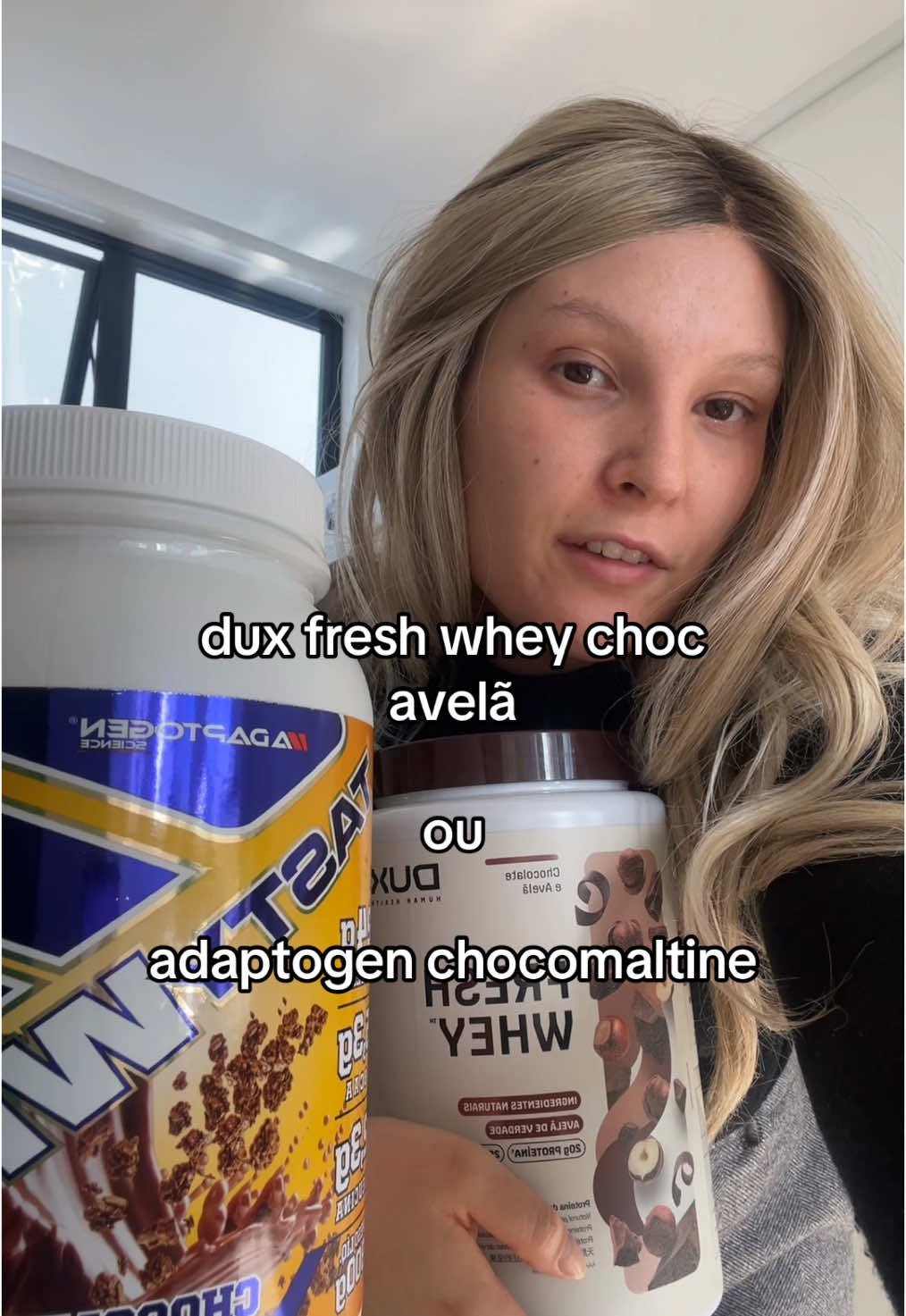 qual o melhor whey de chocolate? dux fresh chocolate e avelã ou adaptogen chocomaltine