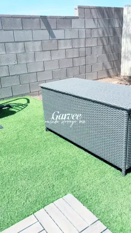 ✨@GarveeHome Store making clean up time outside super easy & my yard aesthetically pleasing 😂😭👏🏽👏🏽 #garvee #outsidestorage #yard #patiostorage #patiofurniture #garveehomestore #garveedeckbox #toptierapril #TTSTasteMakers 
