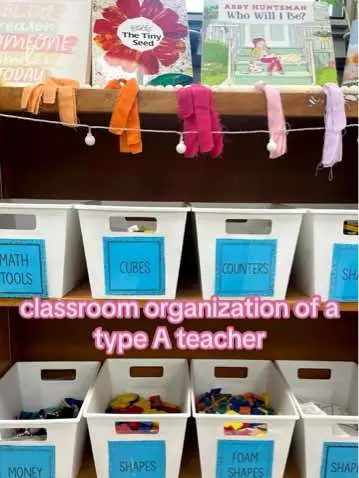 Here are some of my favorite ways to stay organized in the classroom as a type a teacher! #teacher #teachersoftiktok #typeateacher #classroom #classroomorganization #teachertips 