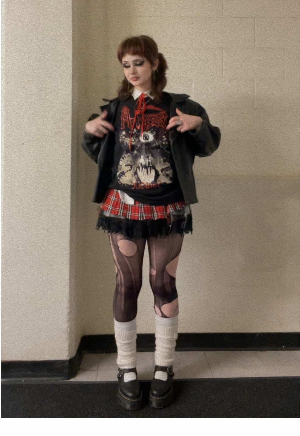 My fit for fashion school tday xx #fashioninspo #fashion #fashionschool #grwm #fyp #makeup #alt #OOTD #fit #alttiktok #alternative #altgirls 