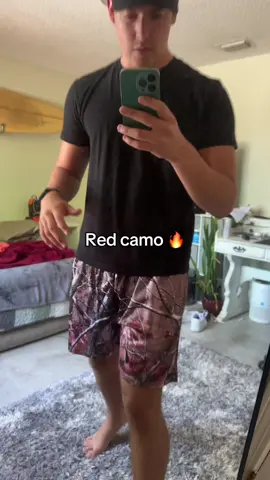 Red camo shorts 🔥 #camoshorts 