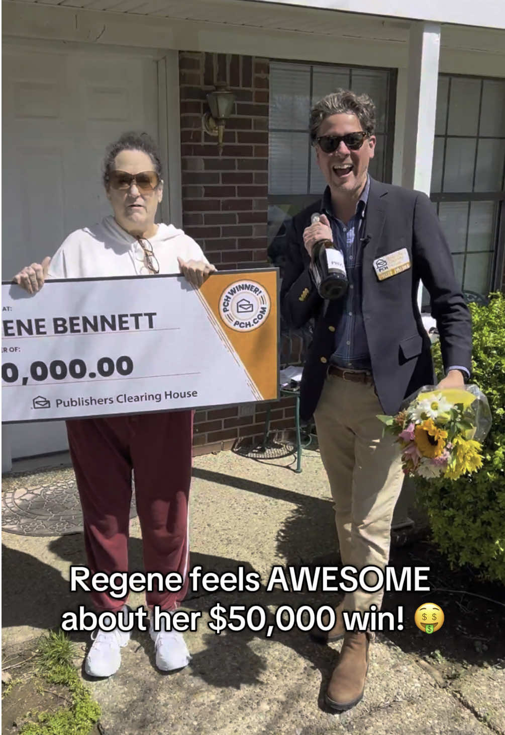 Today’s #PCHWinner Regene feels AWESOME about her $50,000 win, but who wouldn’t?! 🤑 Enter to win now at the link in our bio and we could be coming to your door next! 🤩 #bigcheck #winner #pchinner #winningmoment #kentucky 