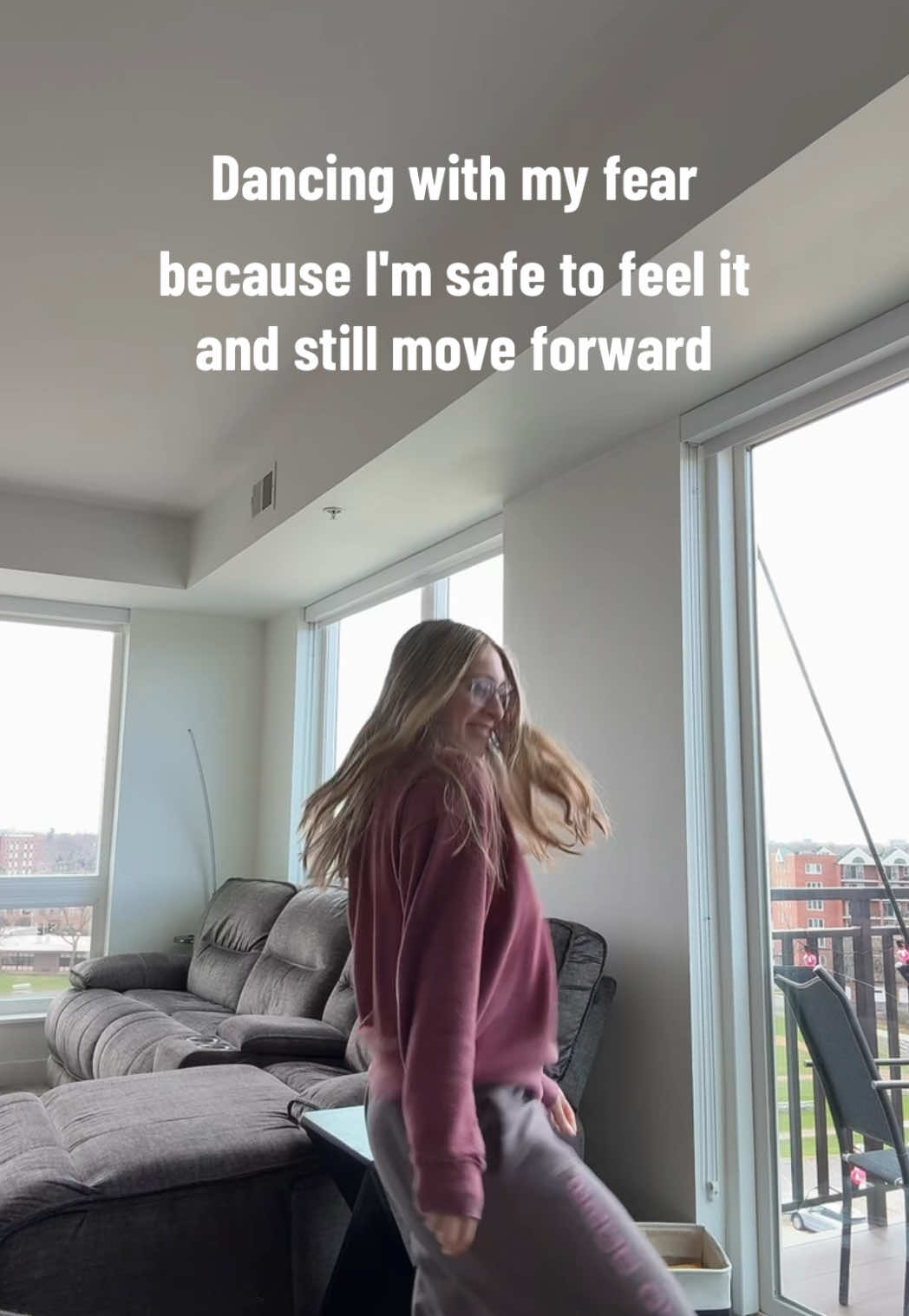 We don't need fear to be gone in order for us to move forward Actually, it's learning to move forward despite the fear Fear stems from our egos, which are biologically designed to keep us safe So when we stretch into new comfort zones, we often feel fear  That's just part of the growth process So learning to make friends with your fear is how we move forward  And today, dance reminded me of just that: I am safe to move forward as I am, with these fears ❤️‍🔥  #spirituality #spiritual #spiritualtiktok #spiritualtiktok #spiritualawakening #heal #healing #HealingJourney #fear #fearless #grow #growth #growthmindset #dance #dancing 