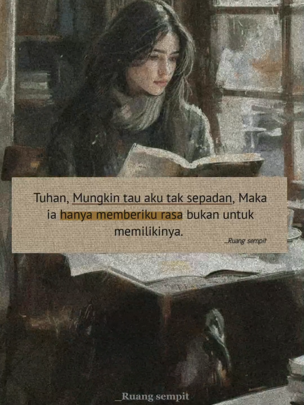Bersyukur dengan kesimpulan yang masih dibilang positif.  #qoutes #puisikata #fyp #ruangsempit #berandatiktok #aksaralusuh 