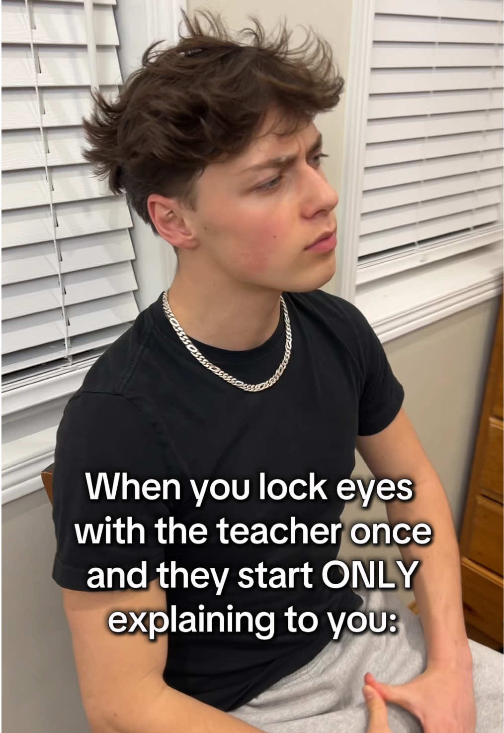 Back up bro 😭                             #relatable #school #class #teachers #eyecontact #funnytiktok 