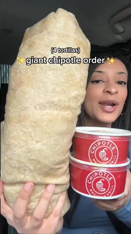 My 4 tortilla giant chipotle burrito order w/ @OLIPOP #olipoppartner #fyp #fypシ #chipotle #burrito #giantburrito #cooking #myorder #mukbang #order #eating #monsterburrito #asmr #asmrsounds #trending #recipes #foodtiktok #foryou #foodreview #FoodTok #crunchy #carcook #crunchysounds #crunchyasmr #carcooking #food #fastfood #hack #Foodie #viral #fastfoodhack #secretmenu
