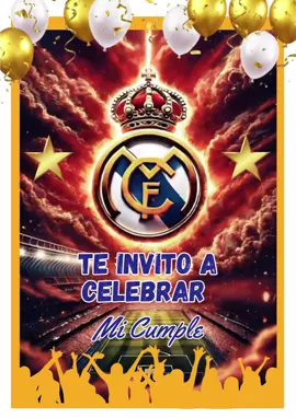 Invitación de cumpleaños Real Madrid #invitacionesdigitales #realmadridfc #realmadridchampions #realmadrid #realmadridfans #cumpleañosrealmadrid #invitacionrealmadrid #realmadridfans #fyp #paratii #foryour 1 #fyp 