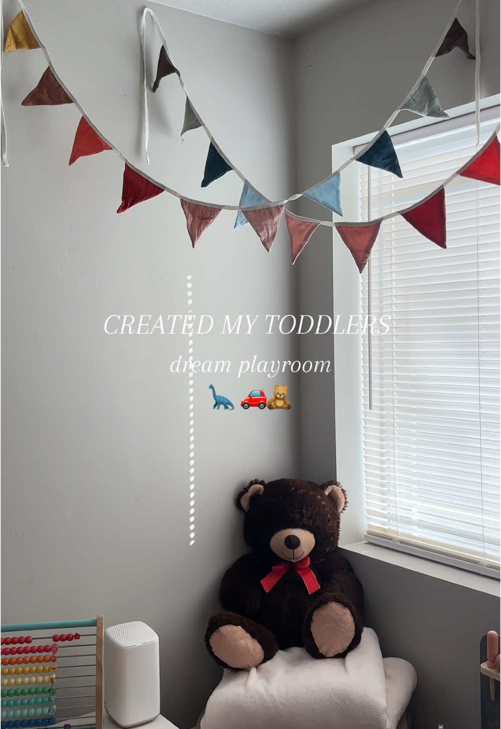 creating a safe space for my baby and all his friends 🤎🧸 everything is linked on my Amazon storefront under toddler playroom! #toddler #toddlerplayroom #playroom #playroomideas #diyplayroom #amazonplayroom 