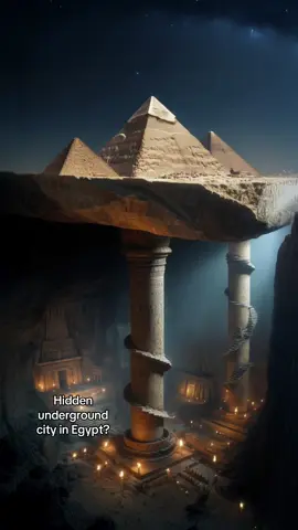 Hidden underground city in Egypt? This video was entirely created by me and is intended for entertainment purposes only. #giza #pyramid #egypt 