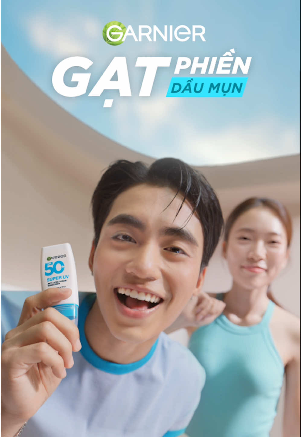Chống nắng phổ rộng mới Garnier dành riêng cho da dầu mụn. Thử ngay để gạt phiền dầu mụn cùng Mono và Khánh Vy nhá! #garniervn #superuv #gatphiendaumun 