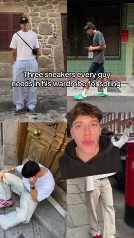 3 sneakers every guy needs in their wardrobe for the spring! #mensfashion #menslifestyle #MensSpringFashion #sneakers  @adidas  @Nike  @New Balance 