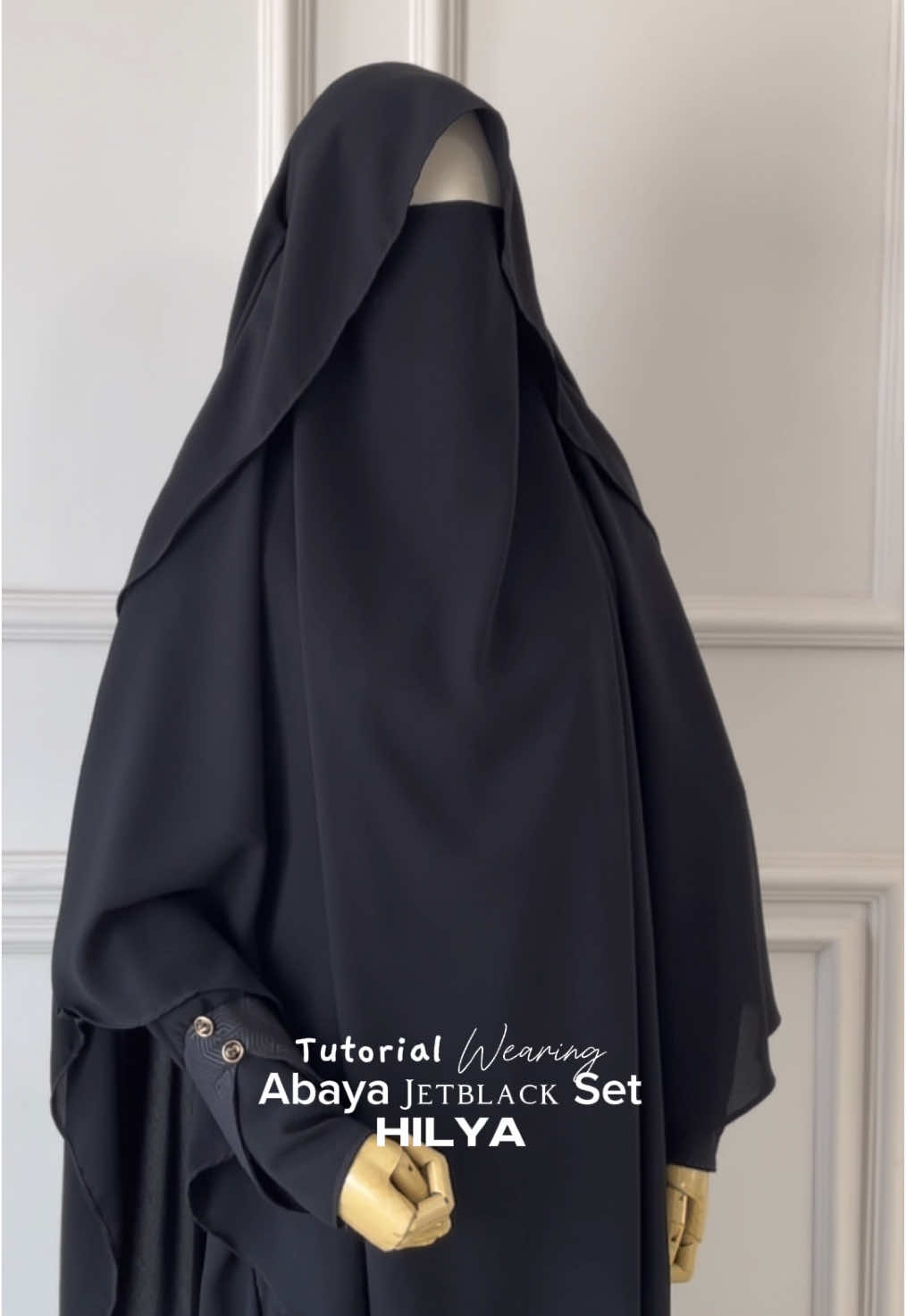 Siapa nih yang masih bingun cara pakai produk Abaya Jetblack Hilya set?? #hilaya #hasnamoslem_ #abay #franchkhimarponi 