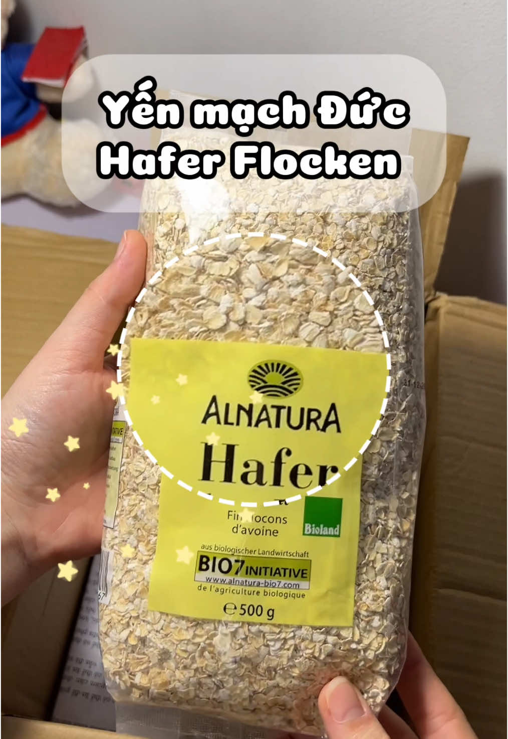 Yến mạch cán vỡ Hafer Flocken. Làm yến mạch ngâm qua đêm với mình nhé! #review #oatmeal #healthy 