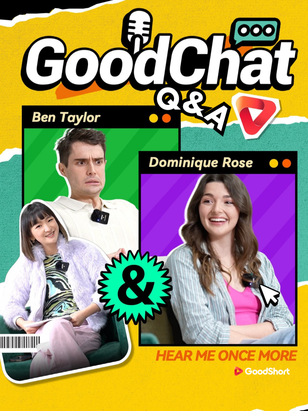 Get to know the stars lighting up your vertical screen. 💫 Exclusive Q&A only on GoodChat! 🎬✨ 📺Watch more on GoodShort App 【Hear Me Once More】 Plot: An abusive parent makes young Dorothy and Nelson the closest of allies - but a car accident tears them apart. When their paths cross once again in adulthood, will they recognize each other and let their bond bloom once more? #goodshort #hearmeoncemore #hearmeoncemoregoodshort #goodshortmustseelist #dramaticstory #shortfilm #dramaplay #short #revenge #romance #shortdrama #fyp #foryou #miniseries #goodshortfilm #goodshortvideo #dramashort #goodshortseries #shortmovie #TrueLove #lovestory #dramatiktokviral #dramalovers #mustwatch #viralvideo #viralshorts #viralreels #billionaires #plottwist