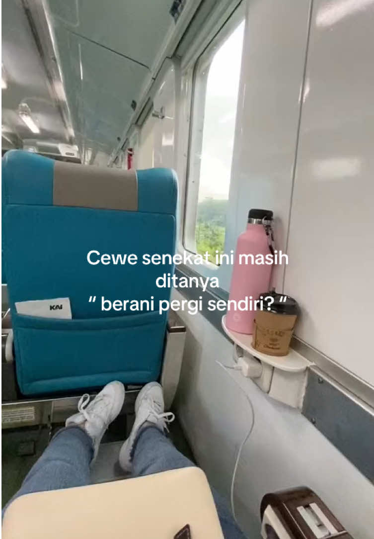 Dari yang tadinya takut kemana mana sendirian sekarang malahan jadi nyaman pergi sendirian. Ada yang sama? #keretaapi #keretaapiindonesia #solotraveling #solotrip #fyp 