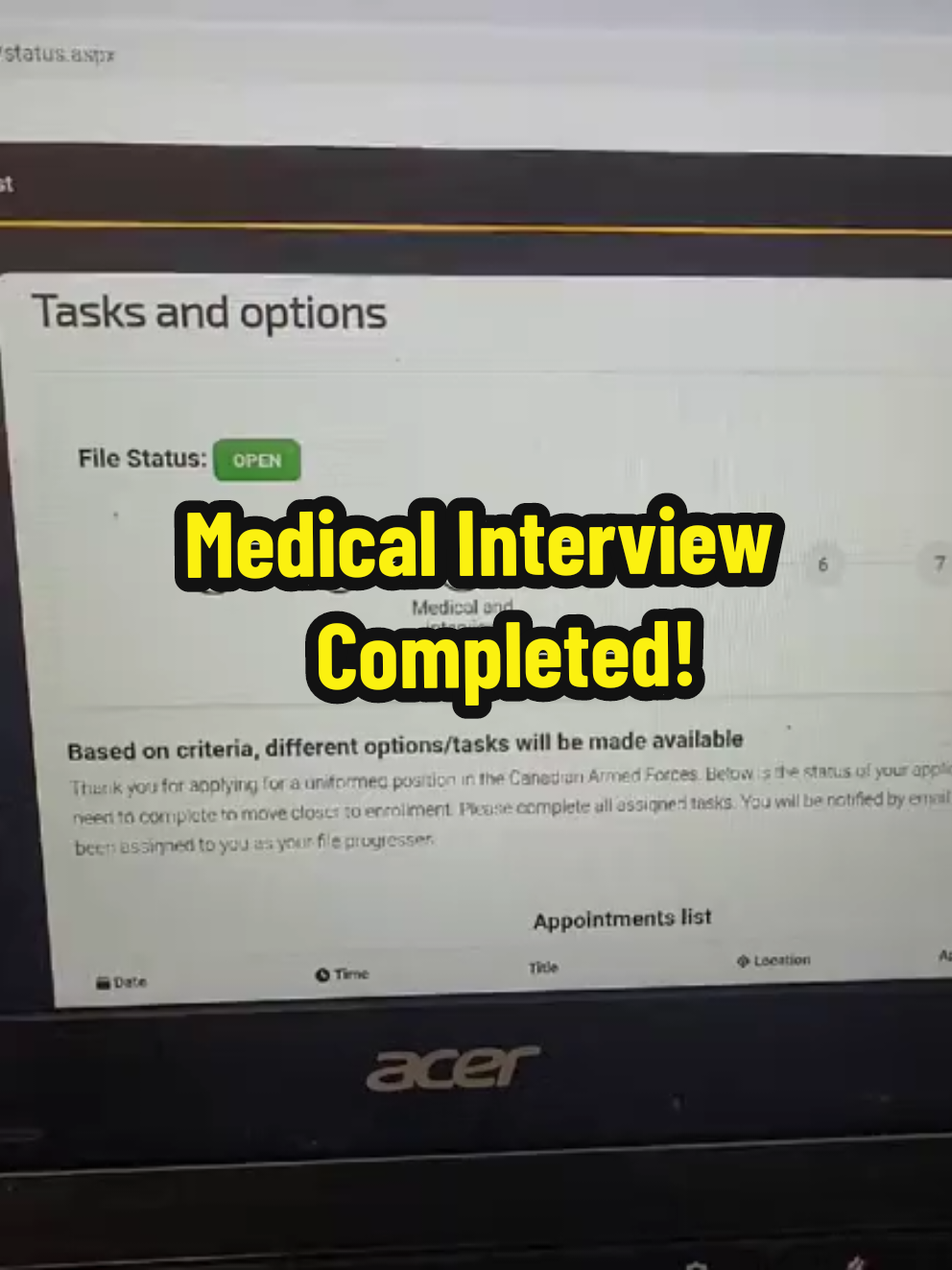 Completed my Medical Interview for the CAF. Can't do my formal Job Interview until I submit an scratch allergy test (allergist waiting lists can be as long as 3-6 months and cost up to $600 - with no reimbursement).  #armyapplication #armyapplicant #cafapplicant #caf #canadianarmedforces #canadaarmy #myarmy #armyjob #medicalinterview #allergytesting #armyrequirements #hra #fsa #armyrecruiter #armyrecruit #supportourtroops #cfbedmonton 