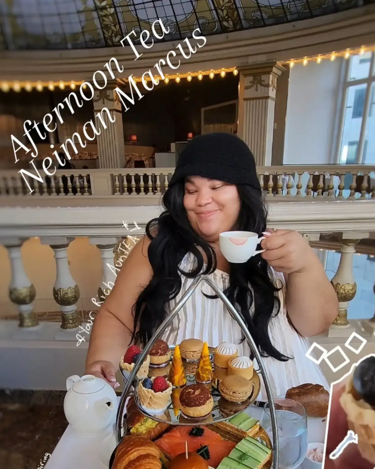 Steeped in luxury at The Rotunda, Neiman Marcus, San Francisco ☕✨ A delightful afternoon tea experience! Tea: 8/10, Food: 7/10, Ambiance: 6.5/10. Swipe for the elegant spread! #AfternoonTea #softlife 